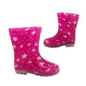 Rain Boots Aussie Gumboot Splash Sparkle Pink 4-13